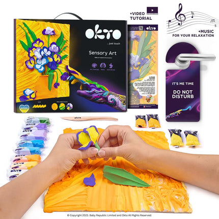 OKTO Air Dry Clay 3D Sensory Art Canvas Kits