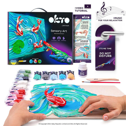 OKTO Air Dry Clay 3D Sensory Art Canvas Kits