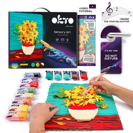 OKTO Air Dry Clay 3D Sensory Art Canvas Kits