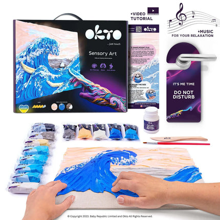 OKTO Air Dry Clay 3D Sensory Art Canvas Kits