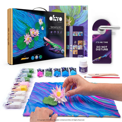 OKTO Air Dry Clay 3D Sensory Art Canvas Kits