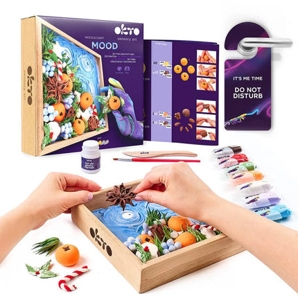 OKTO Air Dry Clay DIY Wood & Craft Sensory Art Sets