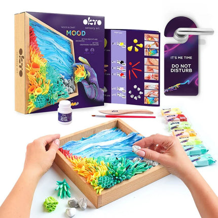 OKTO Air Dry Clay DIY Wood & Craft Sensory Art Sets