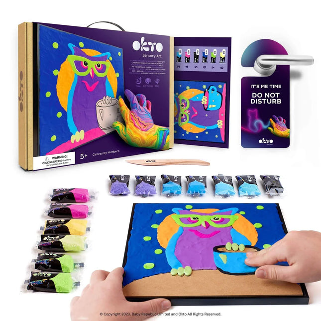 OKTO Sensory Air Dry Clay Colouring by Numbers Sets