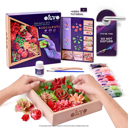 OKTO Air Dry Clay DIY Wood & Craft Sensory Art Sets