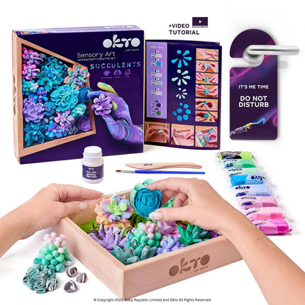 OKTO Air Dry Clay DIY Wood & Craft Sensory Art Sets