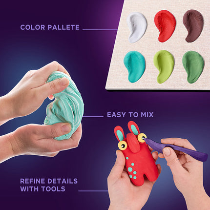 OKTO Air Dry Clay Wood & Craft Sensory Art - Little Worlds