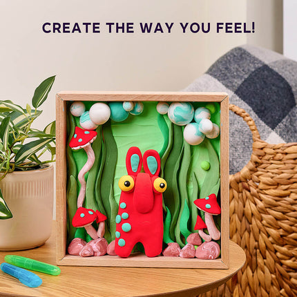 OKTO Air Dry Clay Wood & Craft Sensory Art - Little Worlds