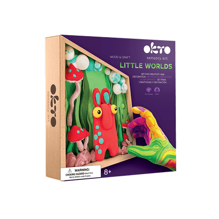 OKTO Air Dry Clay Wood & Craft Sensory Art - Little Worlds