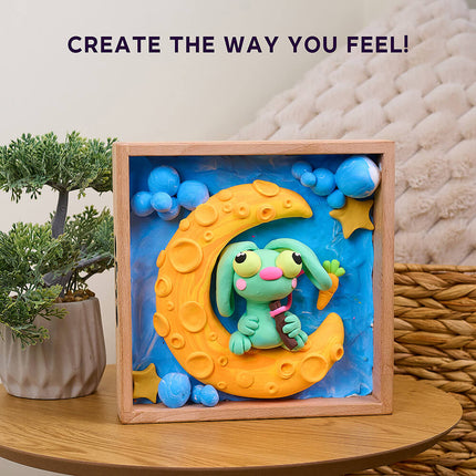 OKTO Air Dry Clay Wood & Craft Sensory Art - Little Worlds
