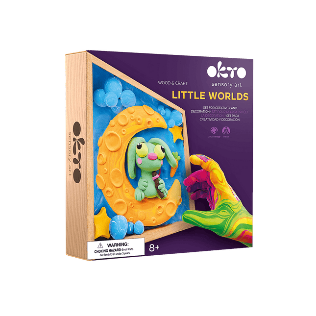 OKTO Air Dry Clay Wood & Craft Sensory Art - Little Worlds