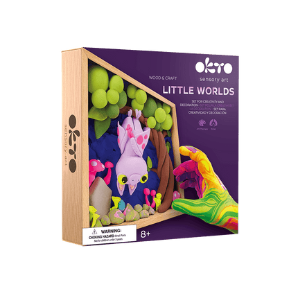 OKTO Air Dry Clay Wood & Craft Sensory Art - Little Worlds