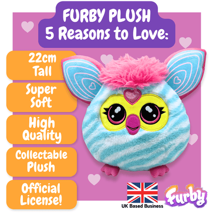 Furby Plush Toy – Blue Stripped (22 cm, 0 +)