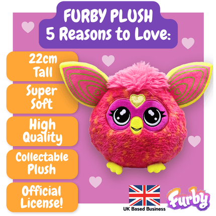 Furby Plush Toy – Hot Pink & Yellow (22 cm, 0 +)