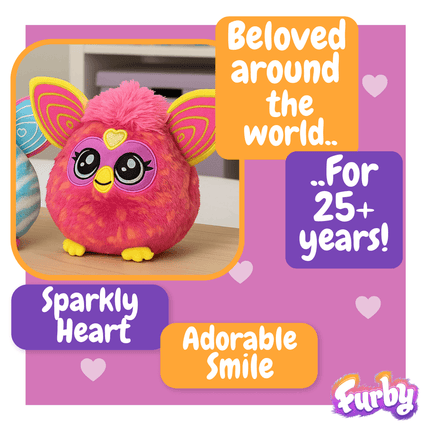 Furby Plush Toy – Hot Pink & Yellow (22 cm, 0 +)
