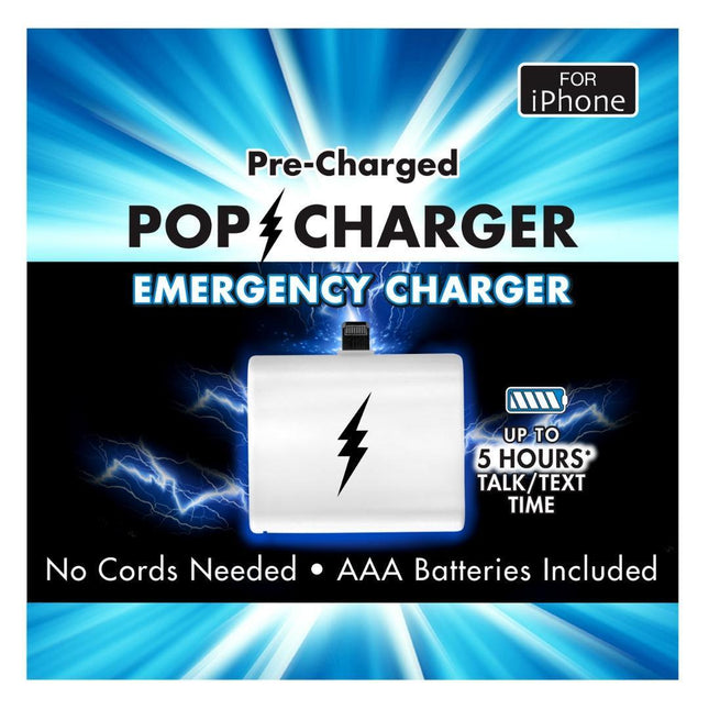 Pop Charger- iPhone | Emergency Phone Charger