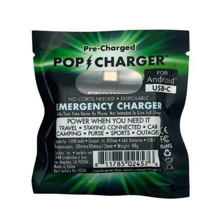 Pop Charger USB- C | Emergency Phone Charger