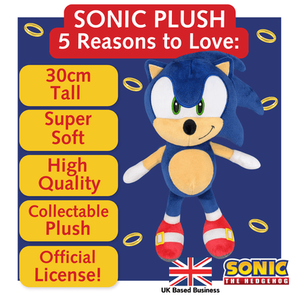 Sonic the Hedgehog Plush Toy – 30 cm