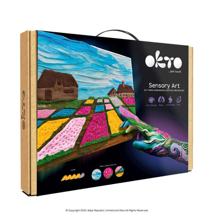 3D Sensory Art Canvas - Flower Beds in Holland, Vincent Van Gough - Okto Clay