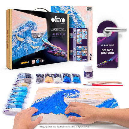 3D Sensory Art Canvas - The Great Wave of Kanagawa, Katsushika Hokusai - Okto Clay