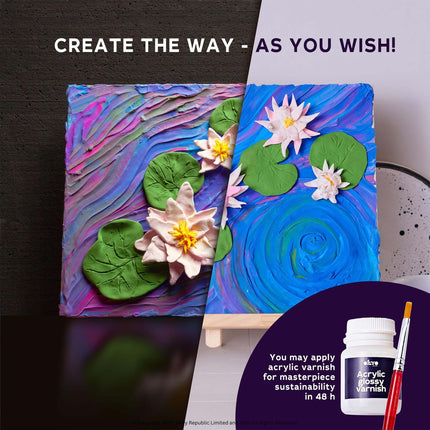 3D Sensory Art Canvas - WATER LILIES, Claude Monet - Okto Clay