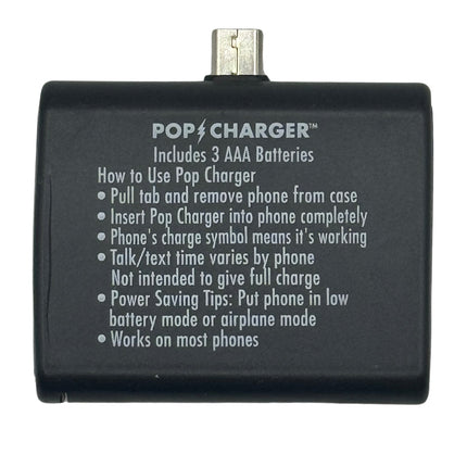 Pop Charger- Android (Micro USB) | Emergency Phone Charger