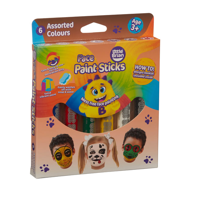 Little Brian Face Paint Sticks Classic 6 Assorted