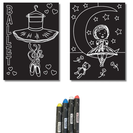 Imagination Starters® Chalkboard MiniMats Colouring Set - Ballerina