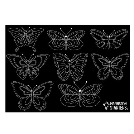 Imagination Starters® Chalkboard Placemat Colouring Set - Princess & Butterfly