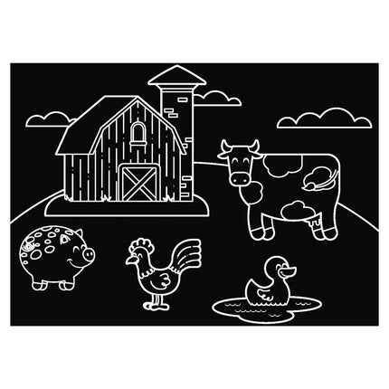 Imagination Starters® Chalkboard MiniMats Colouring Set - Farm & Jungle