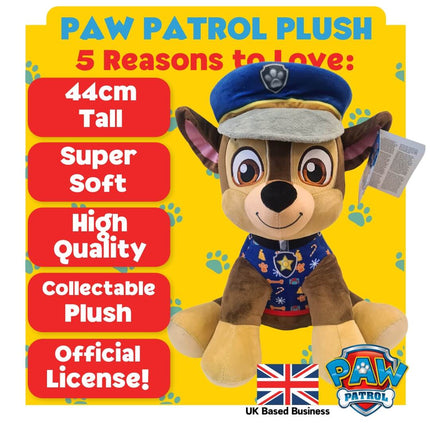 Paw Patrol Chase 44cm Extra Large Sitting Plush Toy