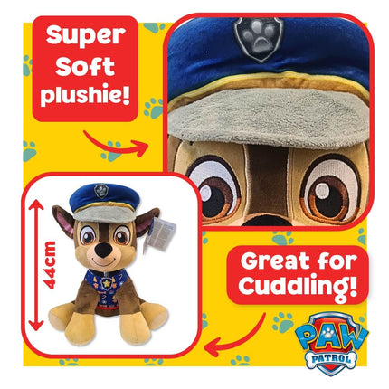 Paw Patrol Chase 44cm Extra Large Sitting Plush Toy