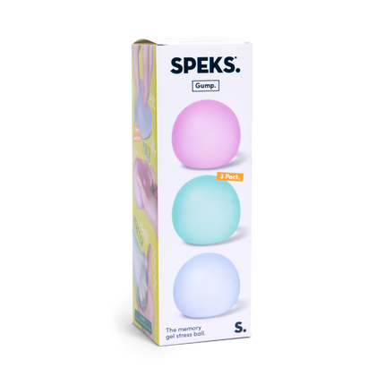 *New* Speks Original Gump 3-Pack - The Memory Gel Stress Ball