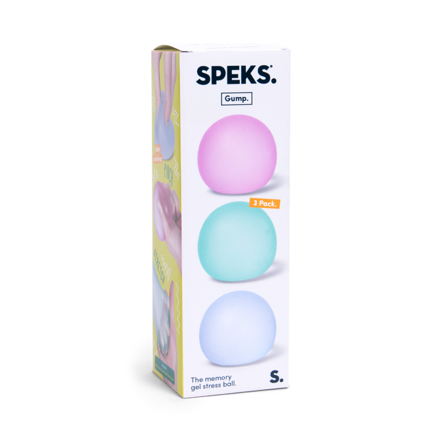 *New* Speks Original Gump 3-Pack - The Memory Gel Stress Ball