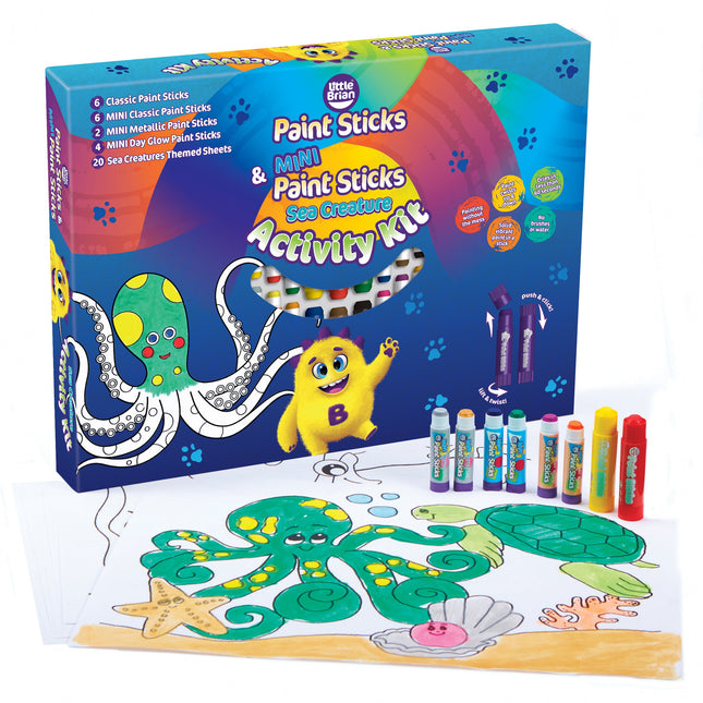 Little Brian Assorted Paint Sticks Sea Creatures Activity Kit