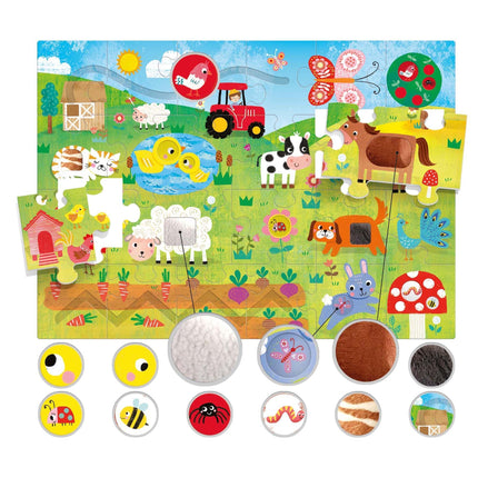 HEADU  Montessori Tactile Puzzle Farm | Educational Toys