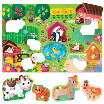 HEADU Maxi Shaped Puzzle Farm | Educational Toys