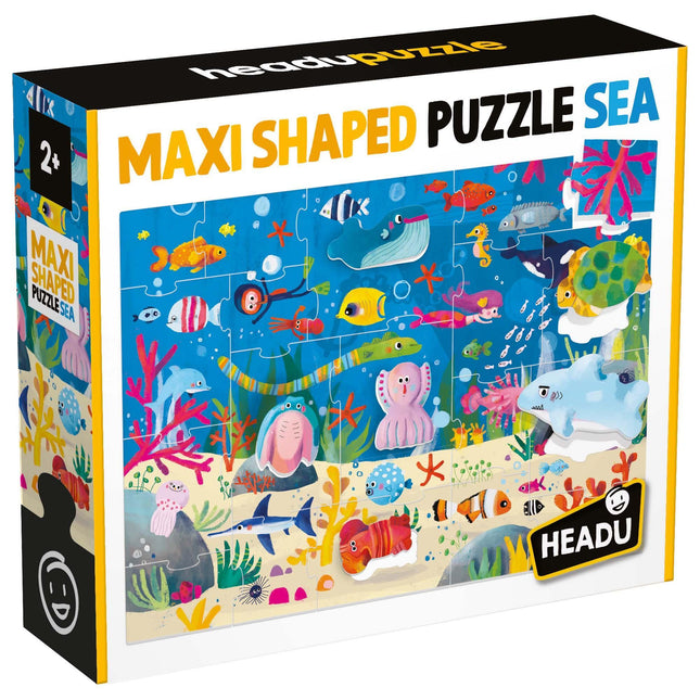 HEADU Maxi Shaped Puzzle Sea | Educational Toys