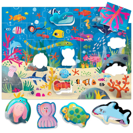 HEADU Maxi Shaped Puzzle Sea | Educational Toys