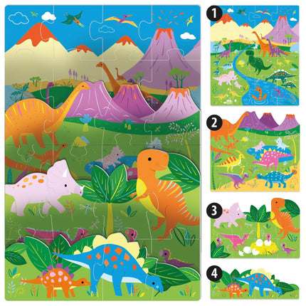 HEADU Playrama Puzzle The Dinosaurs | Educational Toys