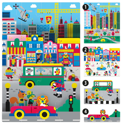 HEADU Playrama Puzzle The City | Educational Toys