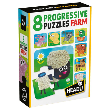 HEADU 8 Progressive Puzzle The Farm | Educational Toys