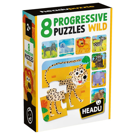 HEADU 8 Progressive Puzzles Wild | Educational Toys