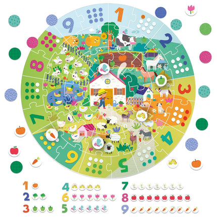 HEADU Giant Round Puzzle Numbers | Educational Toys