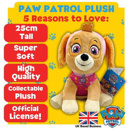 Paw Patrol Skye 25cm Medium Sitting Plush Toy