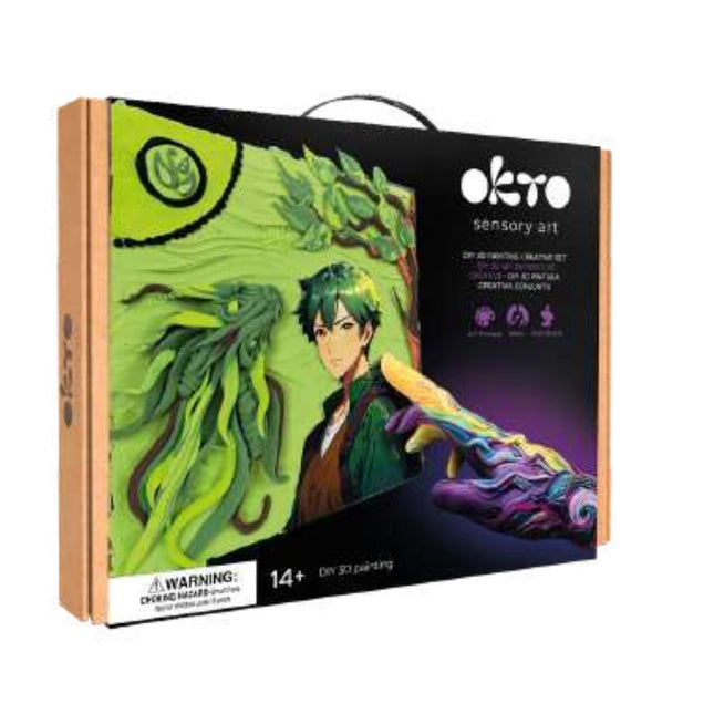 OKTO Air Dry Clay 3D Sensory Art Canvas - Manga Ground