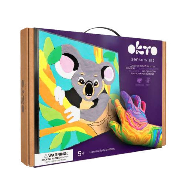 OKTO Sensory Air Dry Clay Painting by Numbers - Koala