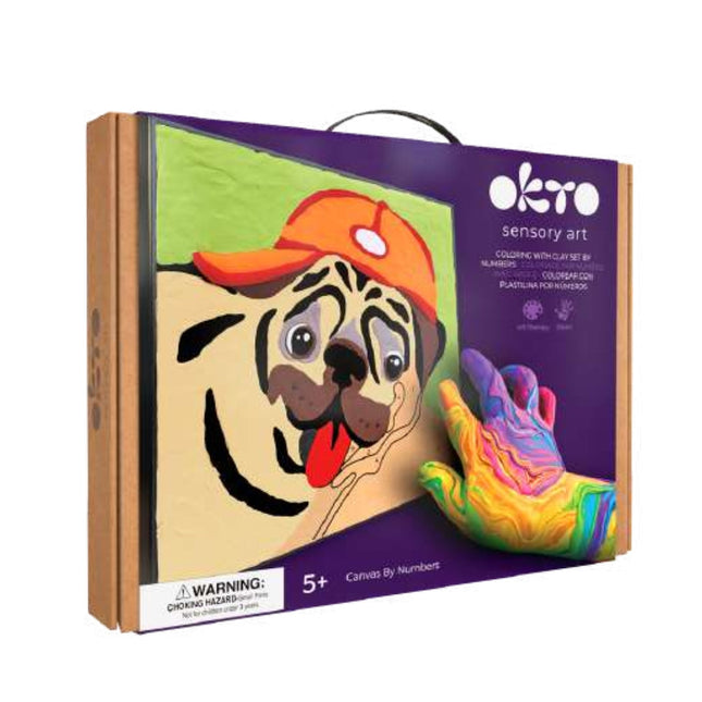 OKTO Sensory Air Dry Clay Painting by Numbers -  Pug Dog