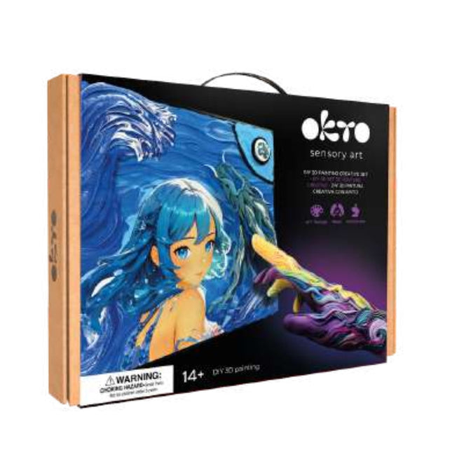 OKTO Air Dry Clay 3D Sensory Art Canvas - Manga Water