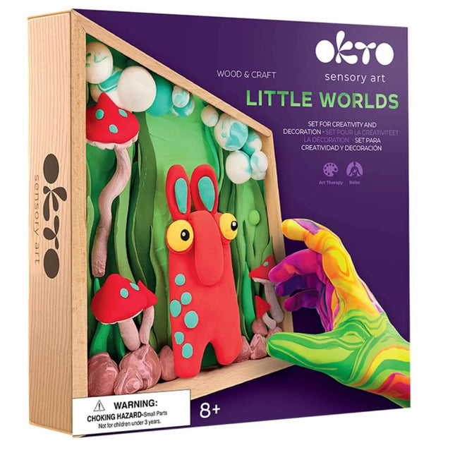 OKTO Air Dry Clay Wood & Craft Sensory Art - Little Worlds